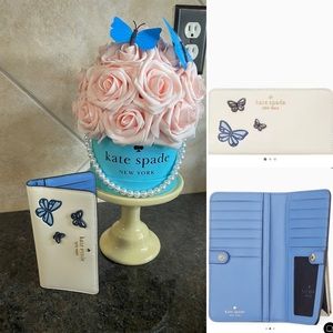 Kate spade Large Slim Bifold Butterfly Wallet
